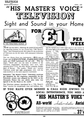 900 TV Radio; His Master's Voice (ID = 2099046) TV Radio