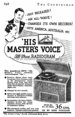 All-Wave Autoradiogram Six 485; His Master's Voice (ID = 1558648) Radio