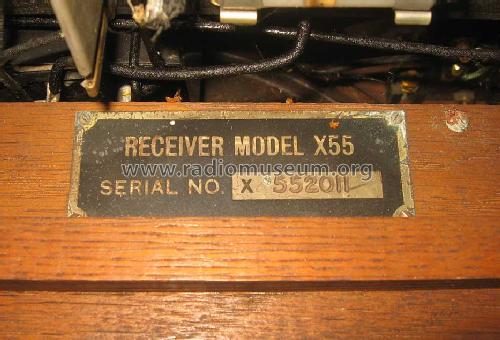 Receiver Model X55 ; HMV Brand, His (ID = 1191185) Radio