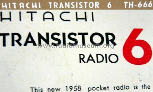 Carrie 6 Transistor TH-666; Hitachi Ltd.; Tokyo (ID = 494974) Radio