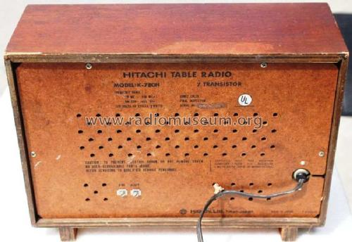 7 Transistor Table Radio K-780H; Hitachi Ltd.; Tokyo (ID = 2104146) Radio