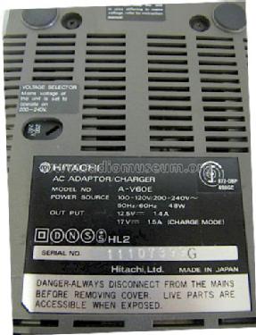 AC Adaptor/Charger A-V60E; Hitachi Ltd.; Tokyo (ID = 1001774) Power-S