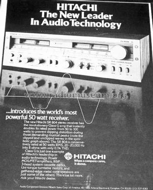 AM-FM Stereo Receiver SR-804; Hitachi Ltd.; Tokyo (ID = 1524349) Radio