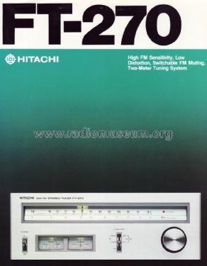 AM/FM Stereo Tuner FT-270; Hitachi Ltd.; Tokyo (ID = 1645923) Radio