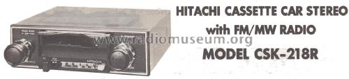 Autoradio CSK-218R; Hitachi Ltd.; Tokyo (ID = 2038641) Car Radio