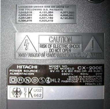 CD Cassette Recorder CX-200; Hitachi Ltd.; Tokyo (ID = 1188755) Radio
