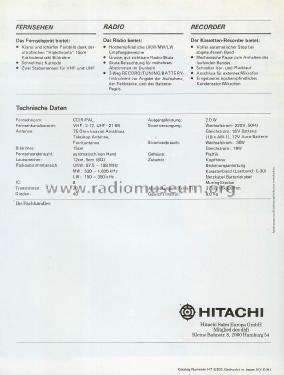 CKP-110; Hitachi Ltd.; Tokyo (ID = 2819327) TV Radio