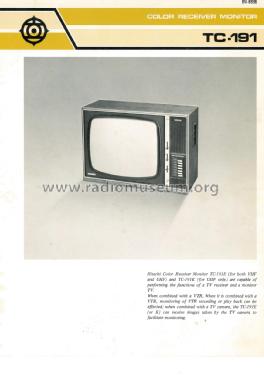 Color Receiver Monitor TC-191 E, K; Hitachi Ltd.; Tokyo (ID = 2465875) Television