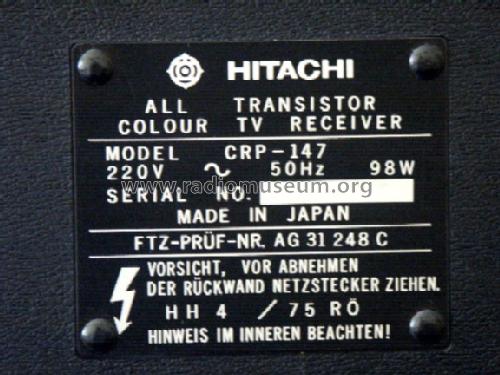 CRP-147; Hitachi Ltd.; Tokyo (ID = 317031) Television
