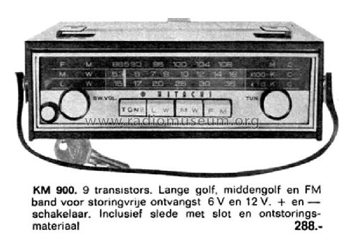 FM-AM Transistor Car Radio KM-900; Hitachi Ltd.; Tokyo (ID = 2004067) Radio