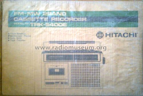 FM MW Radio Cassette Recorder TRK-5400E; Hitachi Ltd.; Tokyo (ID = 1288925) Radio