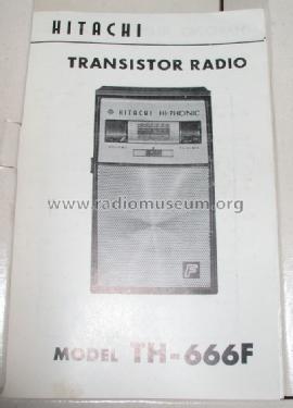 Hi-Phonic Radar Tuning TH-666F; Hitachi Ltd.; Tokyo (ID = 1169891) Radio