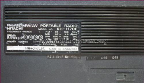 KH-1170E; Hitachi Ltd.; Tokyo (ID = 1662854) Radio