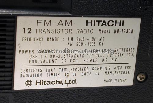 KH-1230H; Hitachi Ltd.; Tokyo (ID = 2111399) Radio