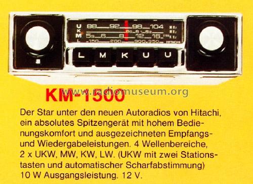 KM-1500; Hitachi Ltd.; Tokyo (ID = 1591712) Car Radio