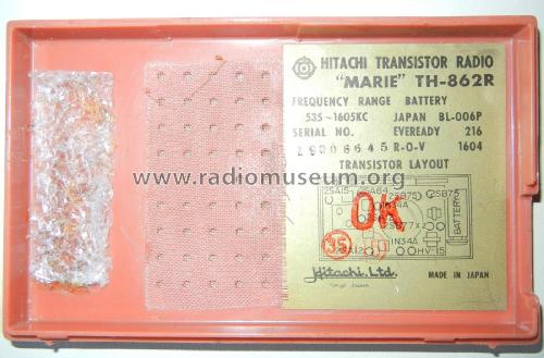 Marie 8 Transistor TH-862R; Hitachi Ltd.; Tokyo (ID = 2608602) Radio