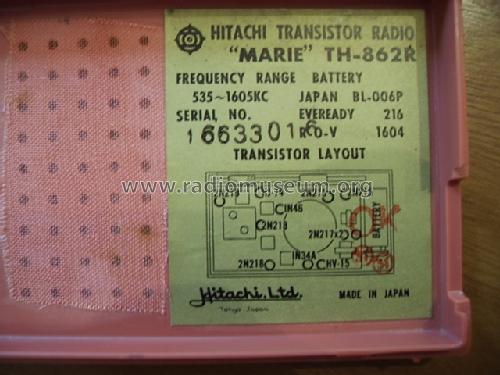 Marie 8 Transistor TH-862R; Hitachi Ltd.; Tokyo (ID = 1636821) Radio