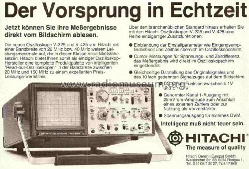 Oscilloscope V-425; Hitachi Ltd.; Tokyo (ID = 1030903) Equipment