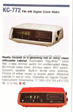 Radio-Weckuhr KC-772 E; Hitachi Ltd.; Tokyo (ID = 1878671) Radio