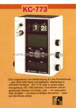 Radio-Weckuhr KC-773; Hitachi Ltd.; Tokyo (ID = 495876) Radio
