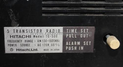 Solid State 5 Transistor TC-500; Hitachi Ltd.; Tokyo (ID = 2264879) Radio