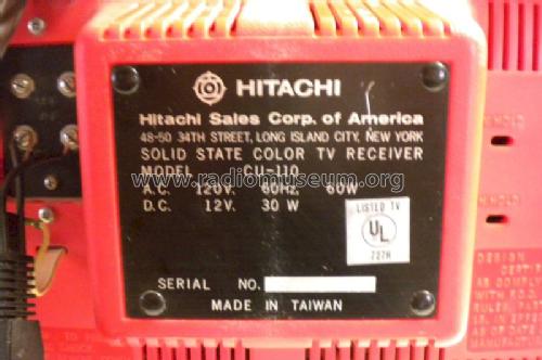 Solid State All Transistor IC Color TV Receiver CU-110; Hitachi Ltd.; Tokyo (ID = 1237697) Television