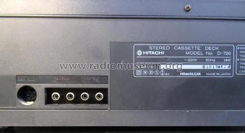 Stereo Cassette Tape Deck D-720; Hitachi Ltd.; Tokyo (ID = 2852269) R-Player