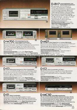 Stereo Cassette Tape Deck D-E3; Hitachi Ltd.; Tokyo (ID = 1875826) R-Player