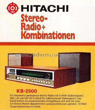 Stereo Music System KS-2500; Hitachi Ltd.; Tokyo (ID = 1591382) Radio