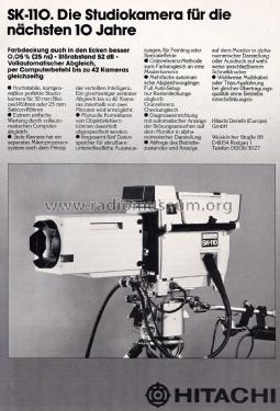 Studiokamera SK-110; Hitachi Ltd.; Tokyo (ID = 3147207) TV-studio