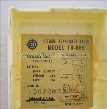 TH-666R; Hitachi Ltd.; Tokyo (ID = 2311512) Radio