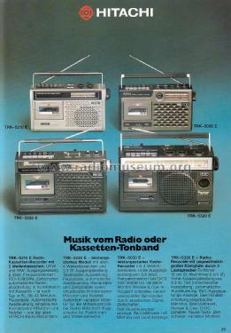 FM MW Portable Radio Cassette Recorder TRK-5210 E; Hitachi Ltd.; Tokyo (ID = 1592506) Radio