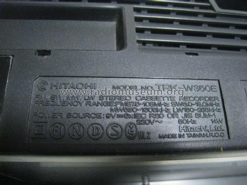 TRK-W350E; Hitachi Ltd.; Tokyo (ID = 2084728) Radio