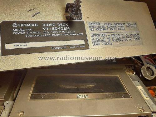 Multi System Video Recorder Deck VT-8040EM; Hitachi Ltd.; Tokyo (ID = 2551109) Sonido-V