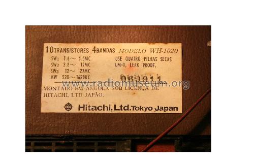 WH-1020; Hitachi Ltd.; Tokyo (ID = 600163) Radio