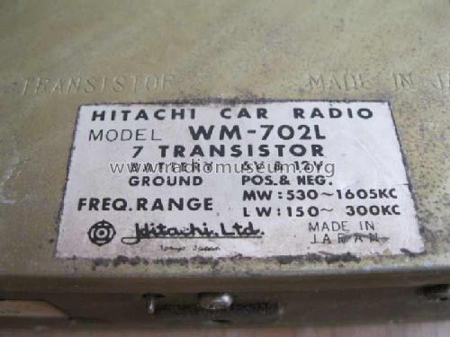 WM-702L; Hitachi Ltd.; Tokyo (ID = 2004134) Car Radio