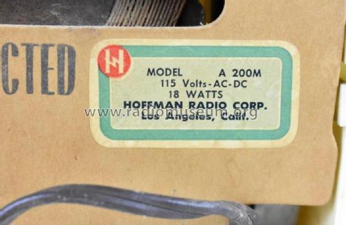 A200 Ch= 103; Hoffman Radio Corp.; (ID = 2689148) Radio