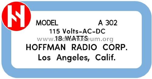 A 302 'Catalina' Ch= 103; Hoffman Radio Corp.; (ID = 2932351) Radio