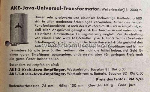 AKE Java-Universal-Transformator ; Hofmann & Co., AKE; (ID = 3014991) mod-past25