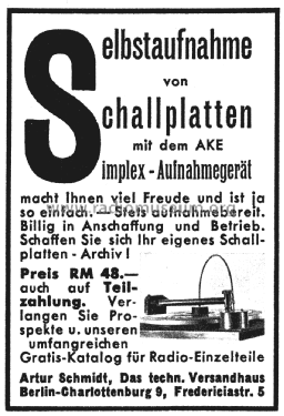 AKE-Simplex-Gerät ; Hofmann & Co., AKE; (ID = 1795019) Ton-Bild