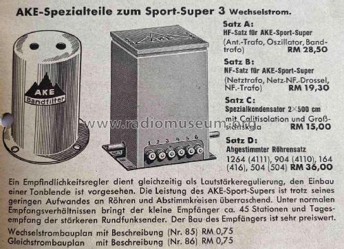 AKE Sportsuper 3 ; Hofmann & Co., AKE; (ID = 3014995) Bausatz