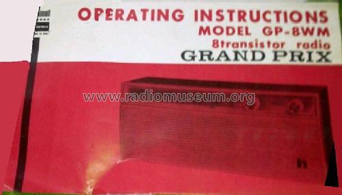 Grand Prix 8 Transistor Radio GP-8WM; Hokuto Radio (ID = 2021443) Radio