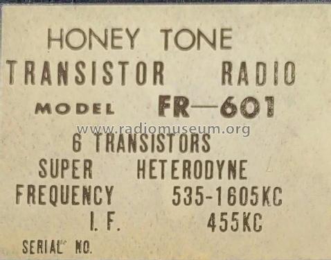 FR-601; Honeytone Honey Tone (ID = 2773126) Radio