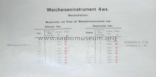 Aperiodisches Weicheiseninstrument Amperemeter 4 WS; Horn, Dr. Theodor; (ID = 1505992) Ausrüstung