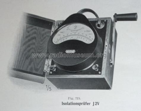 Isolationsprüfer J2V; Horn, Dr. Theodor; (ID = 1496235) Equipment