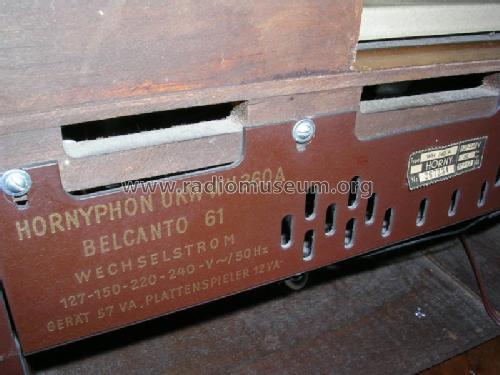 Belcanto 61 WH360A; Horny Hornyphon; (ID = 827163) Radio