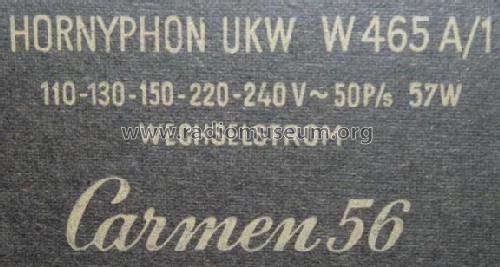 Carmen 56 W465A/1; Horny Hornyphon; (ID = 1844933) Radio