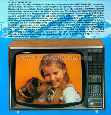 Color 122M W56K102 /05 Ch= K9; Horny Hornyphon; (ID = 1066104) Television