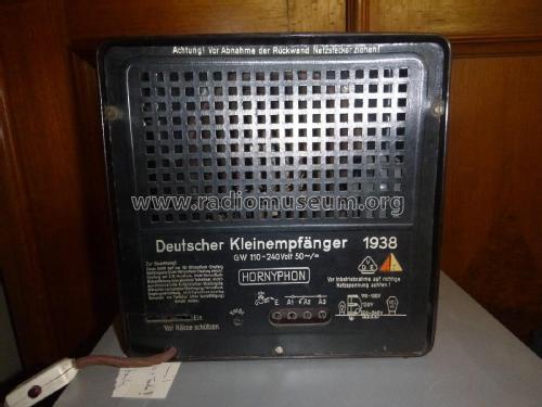 Deutscher Kleinempfänger 1938 DKE 38; Horny Hornyphon; (ID = 2800341) Radio