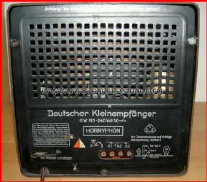Deutscher Kleinempfänger DKE; Horny Hornyphon; (ID = 90617) Radio